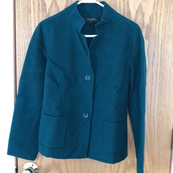 Talbots emerald green pea coat - Picture 2 of 2